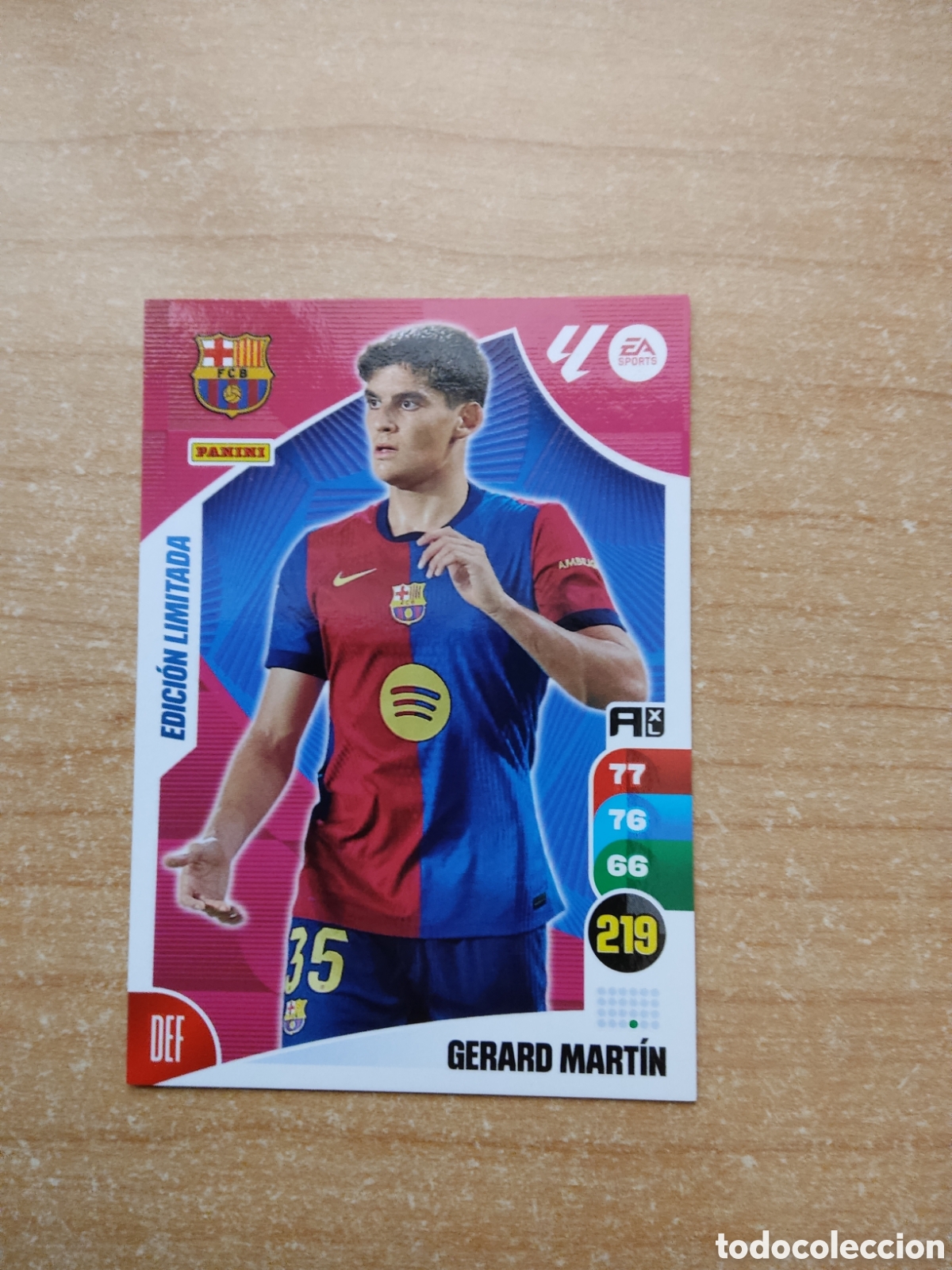 Cromos de f&uacute;tbol: GERARD MARTIN EDICION LIMITADA BARCELONA ADRENALYN XL 2024 2025