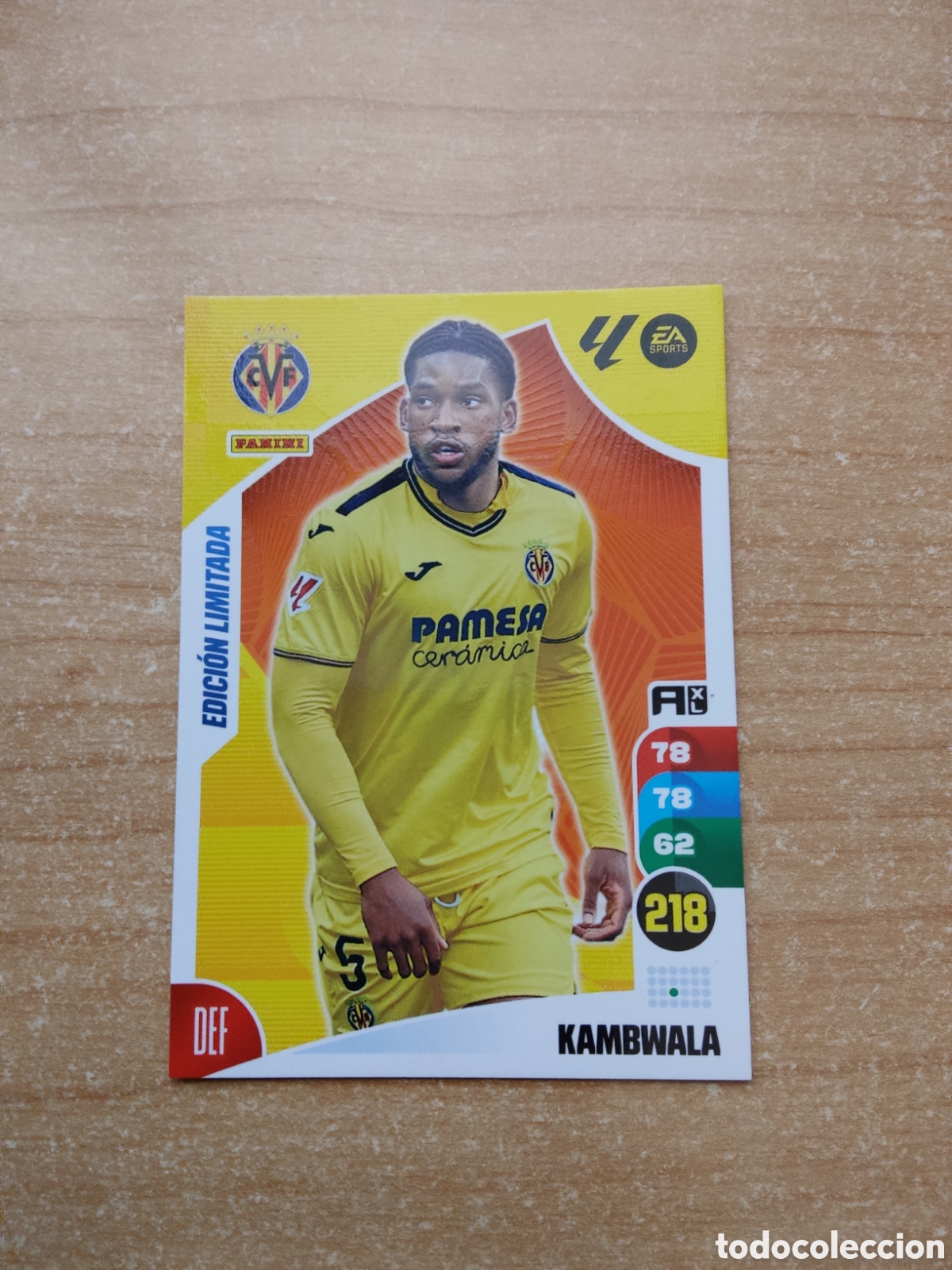 Cromos de f&uacute;tbol: KAMBWALA EDICION LIMITADA VILLARREAL ADRENALYN XL LIGA 2024 2025
