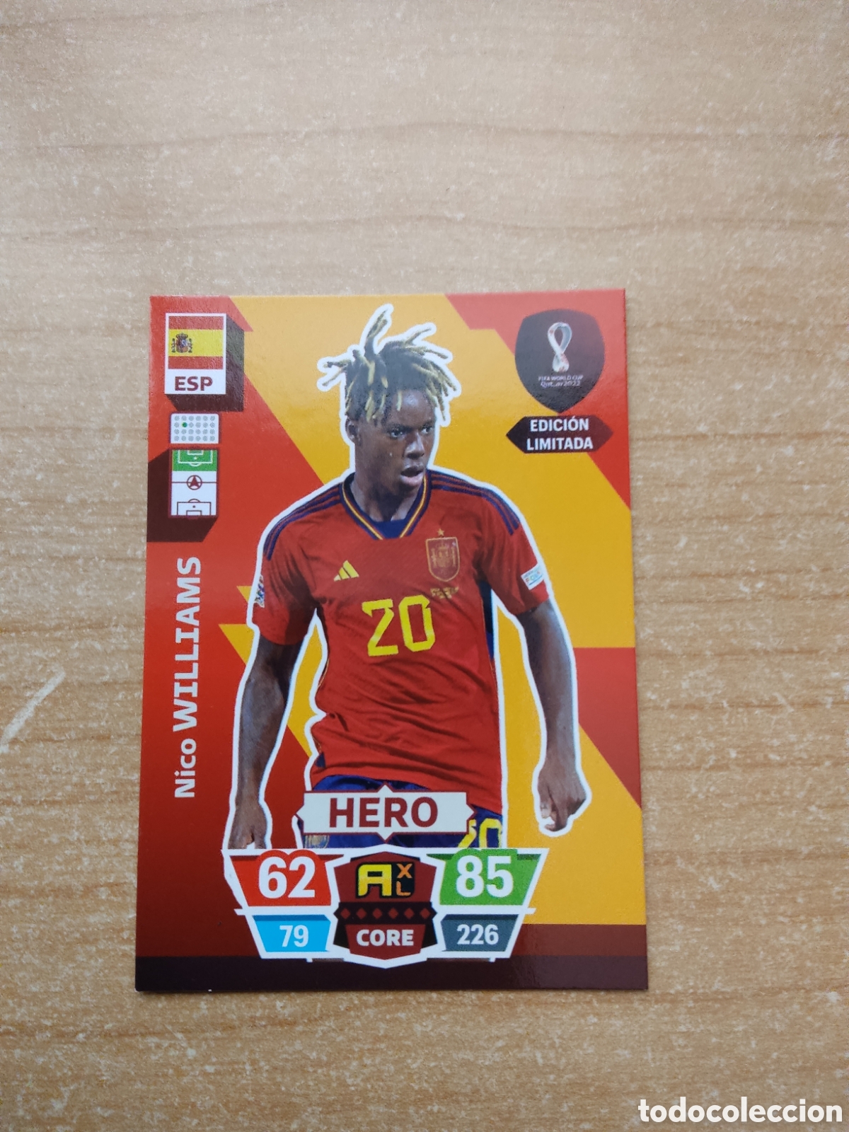 Cromos de f&uacute;tbol: NICO WILLIAMS ESPA&Ntilde;A EDICI&Oacute;N LIMITADA ADRENALYN XL MUNDIAL QATAR 2022