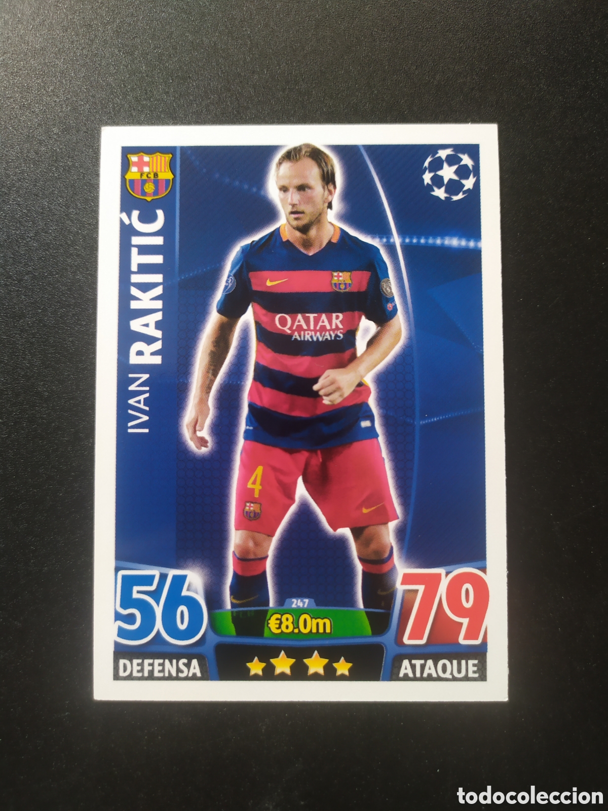 Cromos de f&uacute;tbol: UEFA Champions match attax topps 2015 2016 15 16 Rakitic n&deg; 247 Barcelona