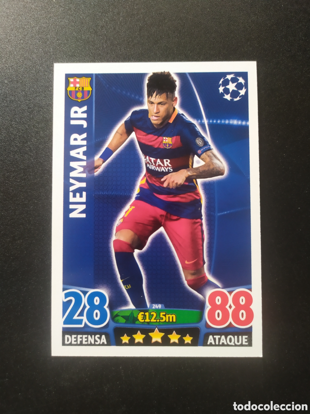 Football Stickers: UEFA Champions match attax topps 2015 2016 15 16 Neymar n&deg; 249 Barcelona