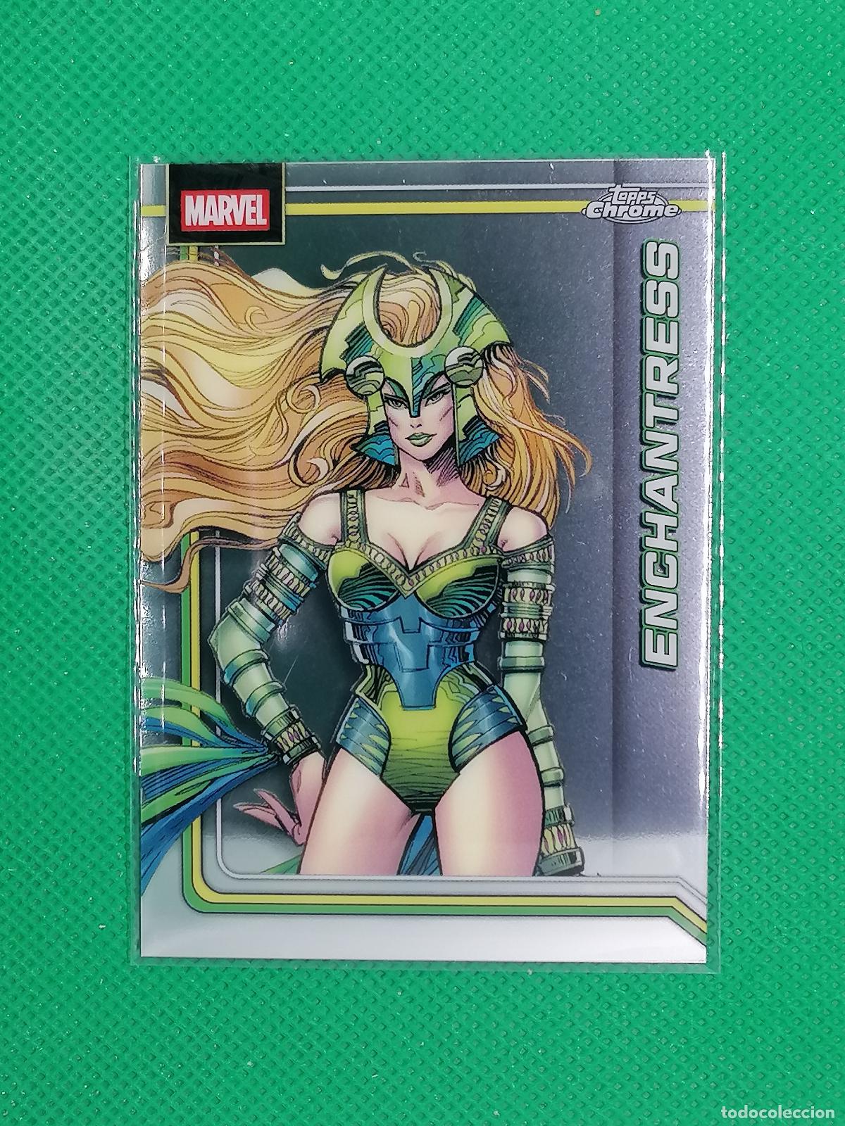 Football Stickers: 035 ENCHANTRESS BASE CARD ⚽ TOPPS CHROME MARVEL 2026 ⚽