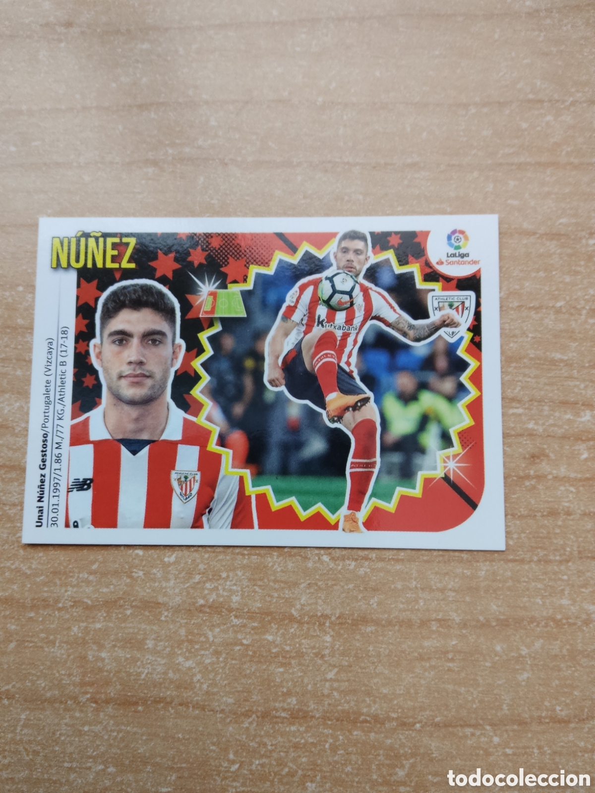 Cromos de f&uacute;tbol: 6 NU&Ntilde;EZ ATHLETIC CLUB LIGA ESTE 2018 2019