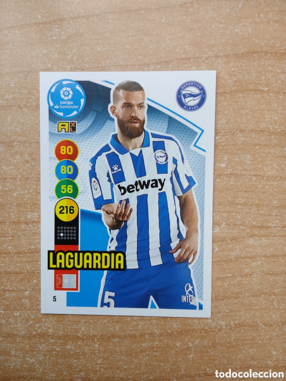 Cromos de f&uacute;tbol: 5 LAGUARDIA ALAVES ADRENALYN XL LIGA 2020 2021