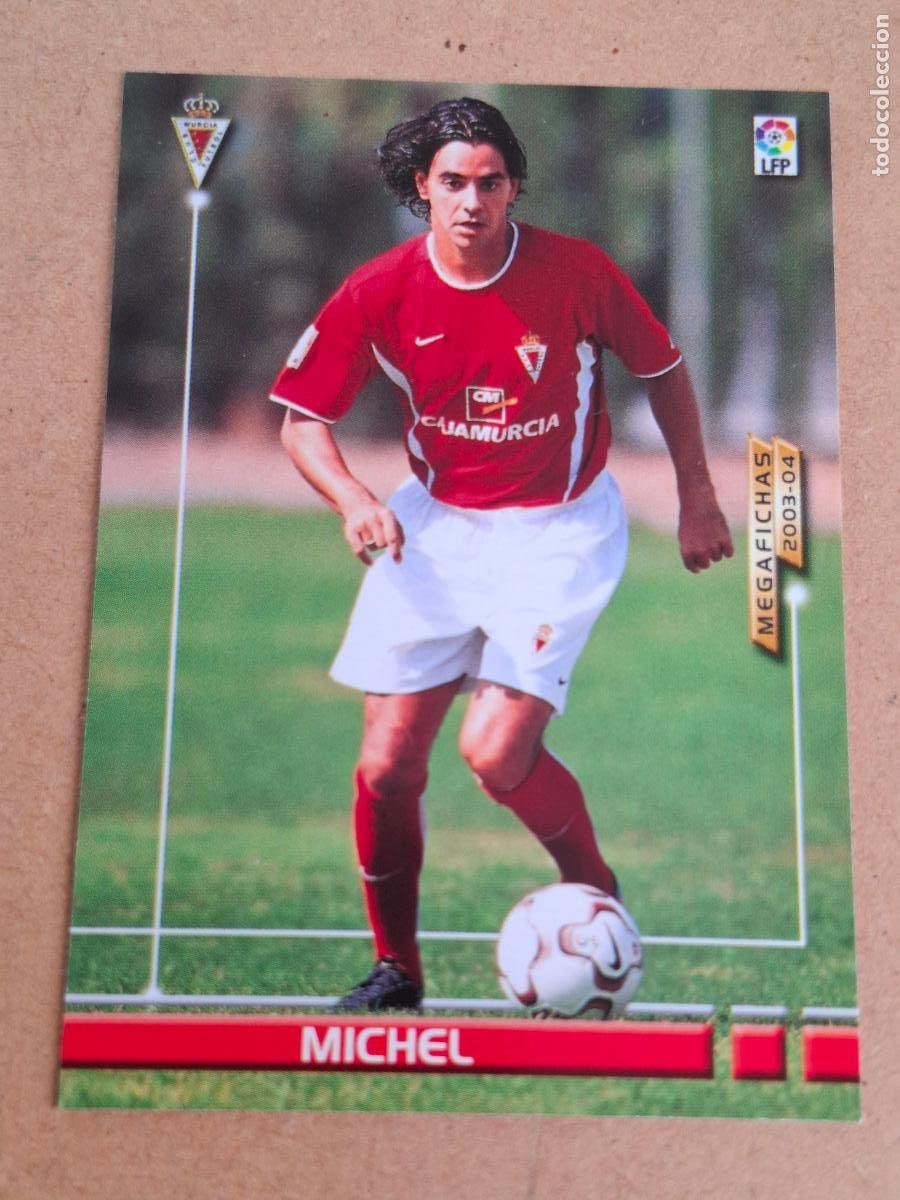 Cromos de f&uacute;tbol: MEGAFICHAS 2003 2004 03 04 - PANINI - 468 M&Iacute;CHEL ( NUEVO FICHAJE ) - REAL MURCIA