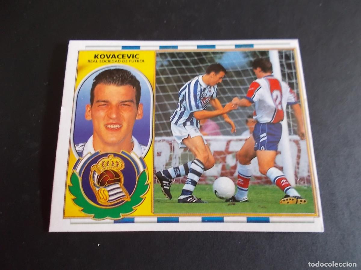 Fu&szlig;ball-Sticker: ESTE 96-97 KOVACEVIC REAL SOCIEDAD DOBLE IMAGEN DIFICIL NUEVO SIN PEGAR IMPECABLE