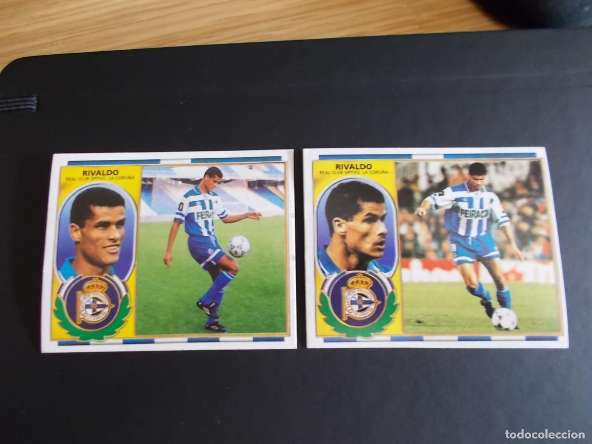 Cromos de f&uacute;tbol: ESTE 96-97 COLOCA RIVALDO DEPORTIVO DOBLES IMAGENES NUEVOS SIN PEGAR IMPECABLES