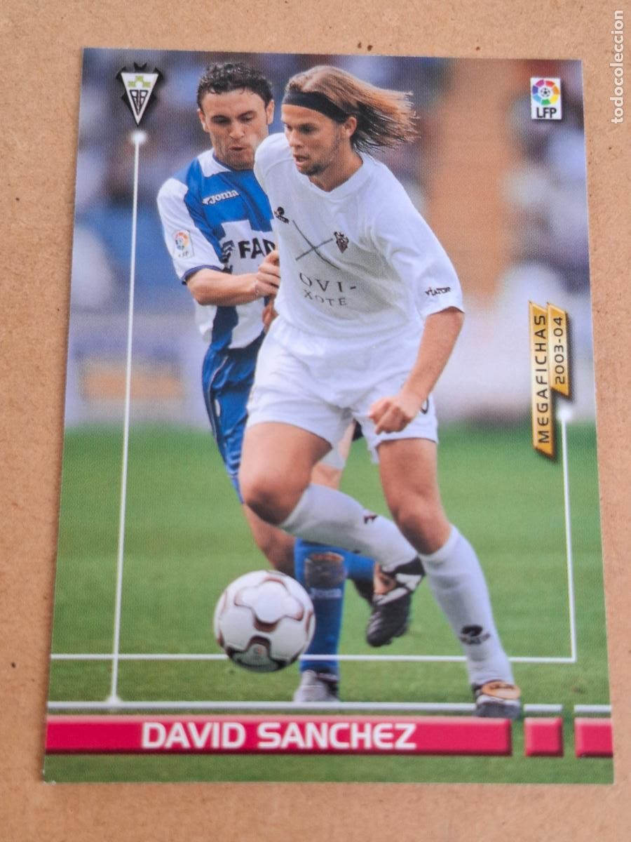 Cromos de f&uacute;tbol: MEGAFICHAS 2003 2004 03 04 - 485 DAVID S&Aacute;NCHEZ ( NUEVO FICHAJE ) - ALBACETE BALOMPIE