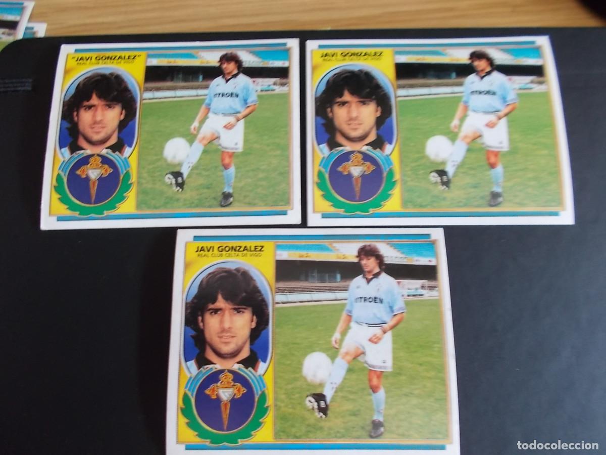 Cromos de f&uacute;tbol: ESTE 96-97 FICHAJE N&ordm;3 Y TRIPLE CROMO JAVI GONZALEZ NUEVOS SIN PEGAR IMPECABLES