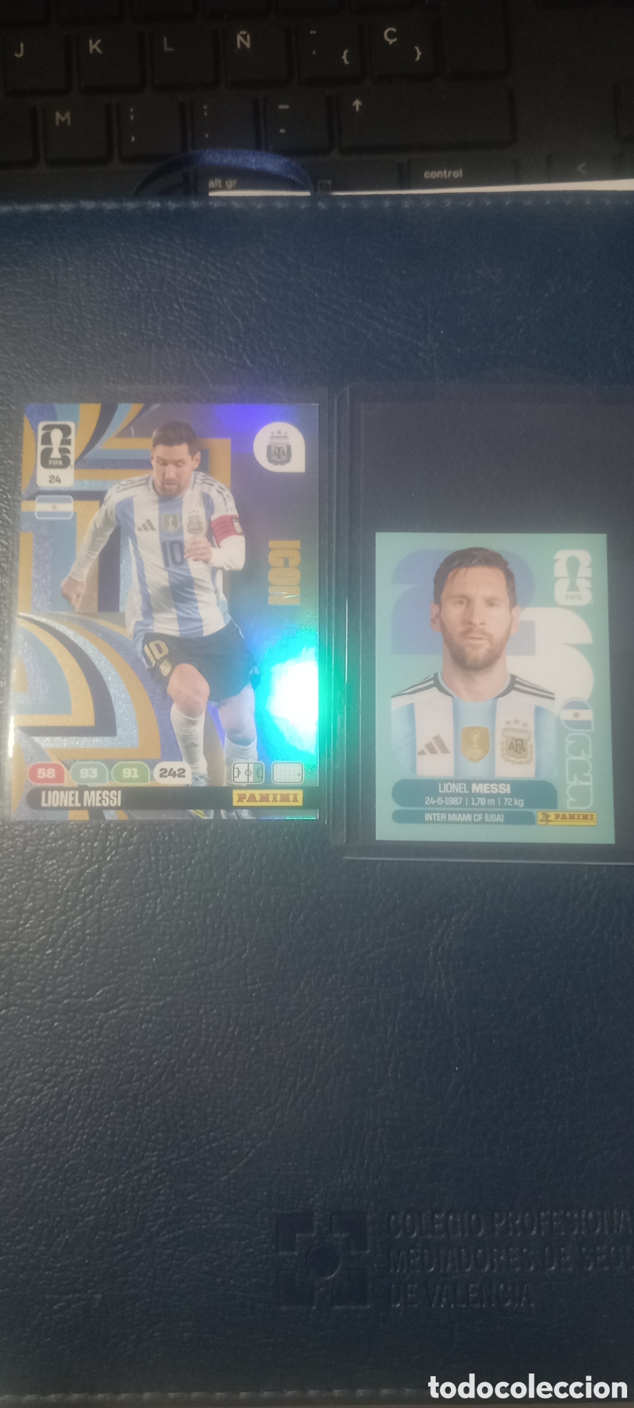 Cromos de f&uacute;tbol: Lote 2 cromos MESSI PANINI USA 2026