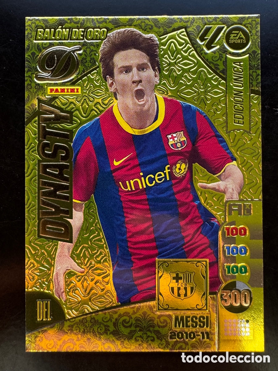Cromos de f&uacute;tbol: Messi Dynasty Bal&oacute;n de Oro 2010/11 Edici&oacute;n &Uacute;nica Adrenalyn 2024/25 Barcelona