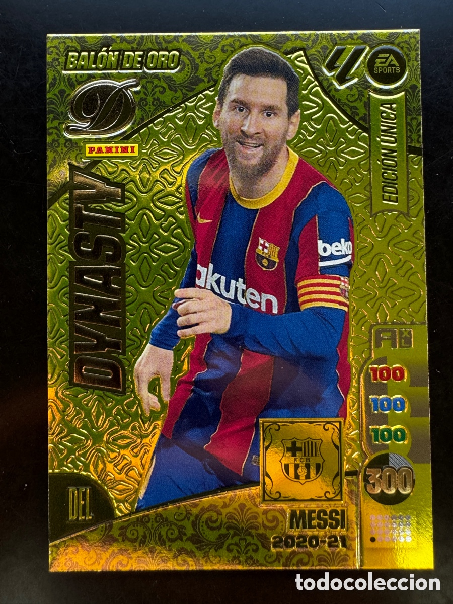 Cromos de f&uacute;tbol: Messi Dynasty Bal&oacute;n de Oro 2020/21 Edici&oacute;n &Uacute;nica Adrenalyn 2024/25 Barcelona