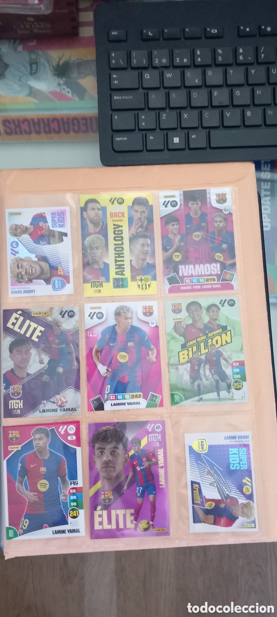 Cromos de f&uacute;tbol: Lote 9 cromos LAMINE YAMAL PANINI