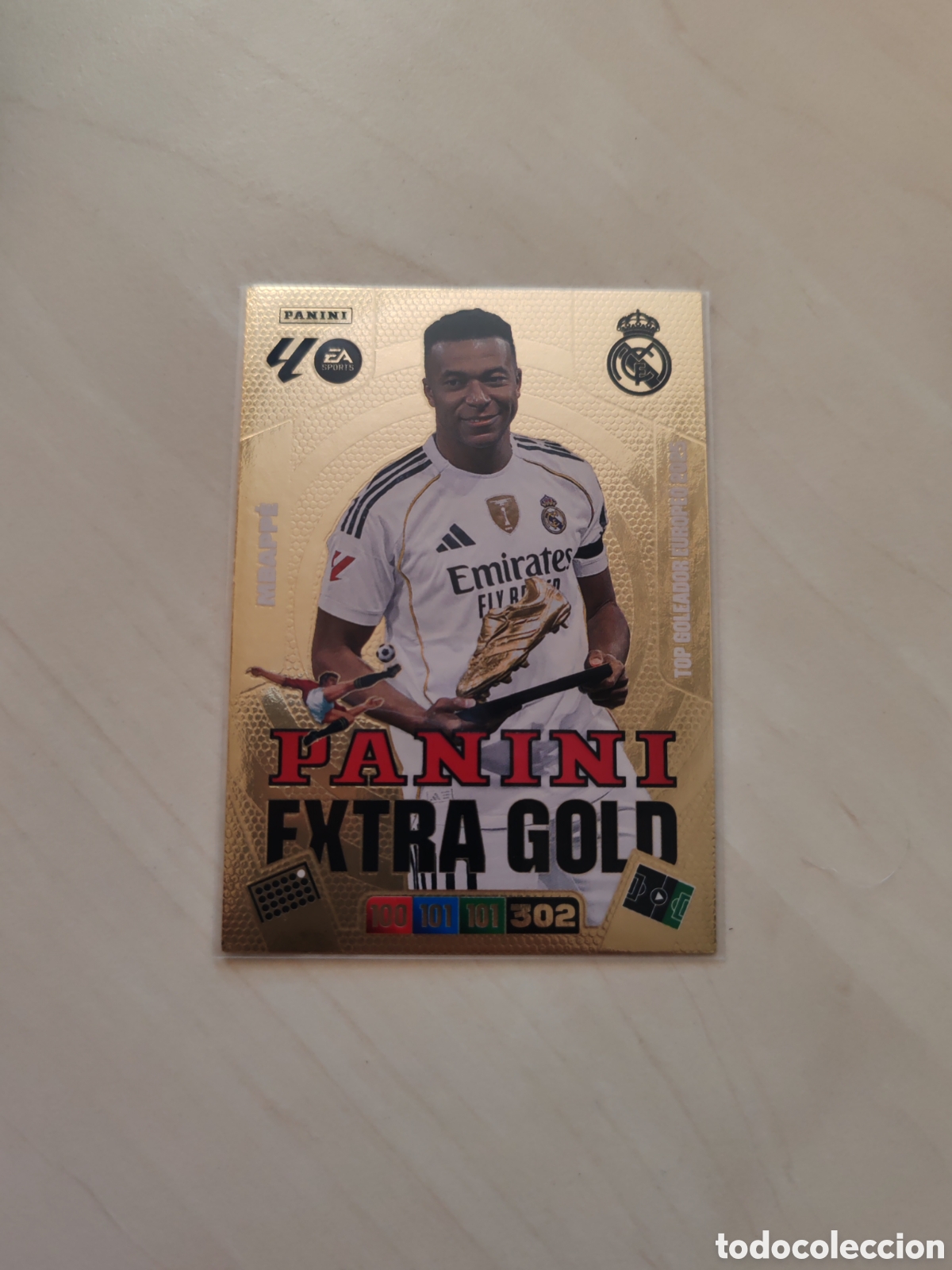 Cromos de f&uacute;tbol: Cromo Adrenalyn 2025 2026 / 25 26 Panini Extra Gold Mbapp&eacute; Real Madrid