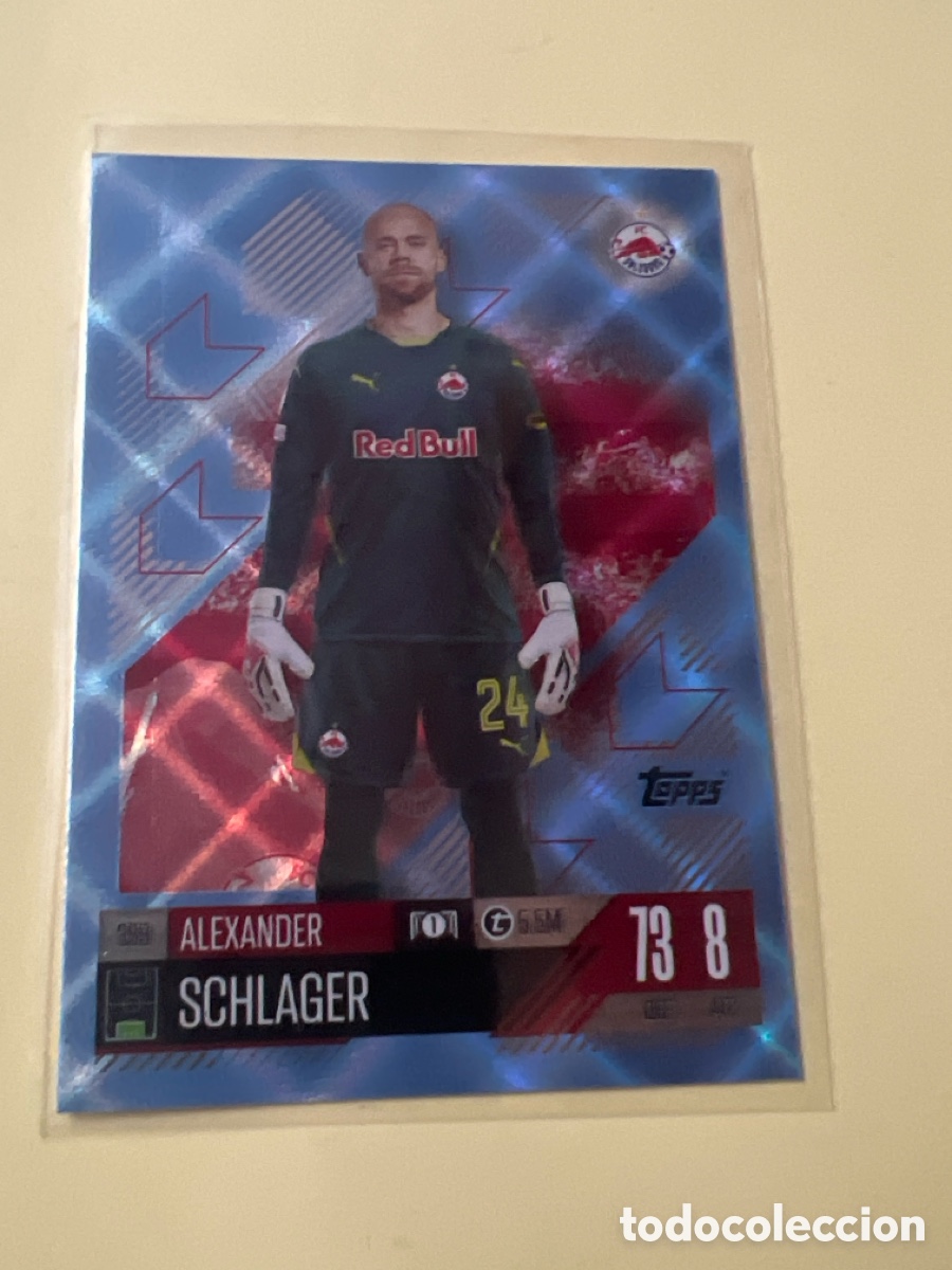 Football Stickers: C8593. 389 ALEXANDER SCHLAGER SALZBURG PARALELA CRYSTAL CRISTAL TOPPS MATCH ATTAX 2024 2025 24 25