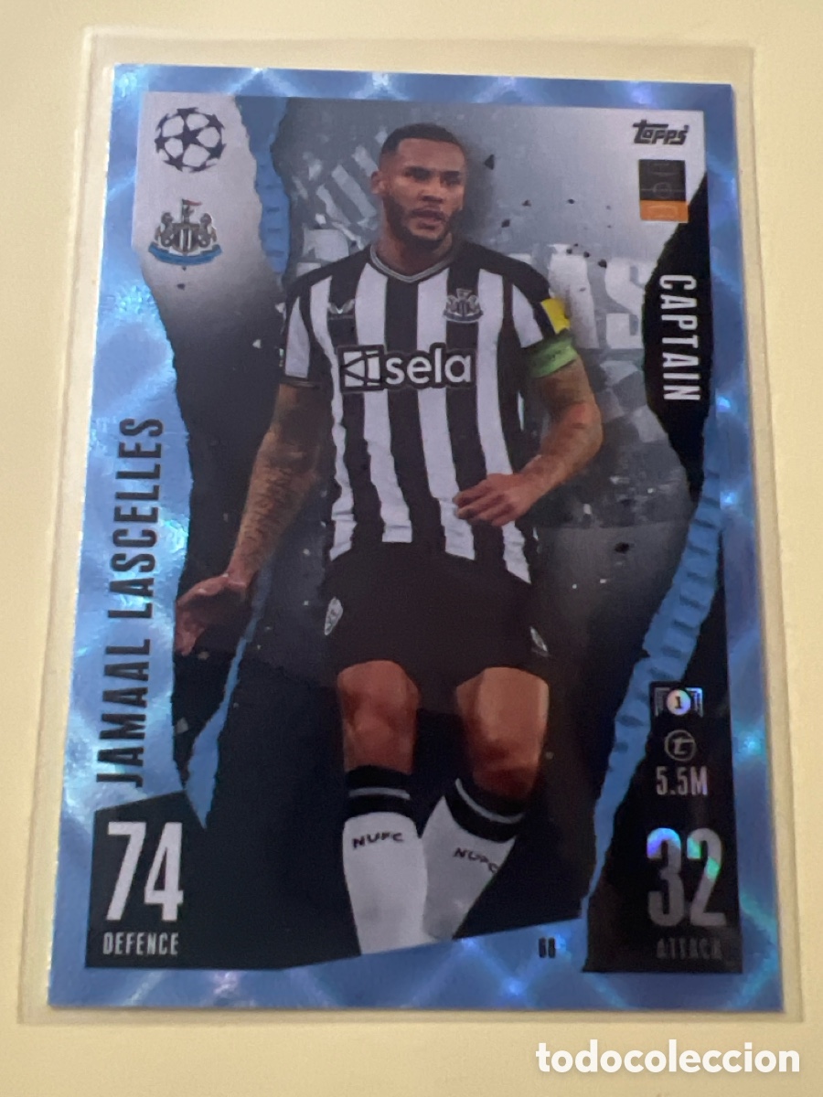 Cromos de f&uacute;tbol: C8601. 68 JAMAAL LASCELLES NEWCASTLE PARALELA CRYSTAL TOPPS MATCH ATTAX 2023 2024 23 24