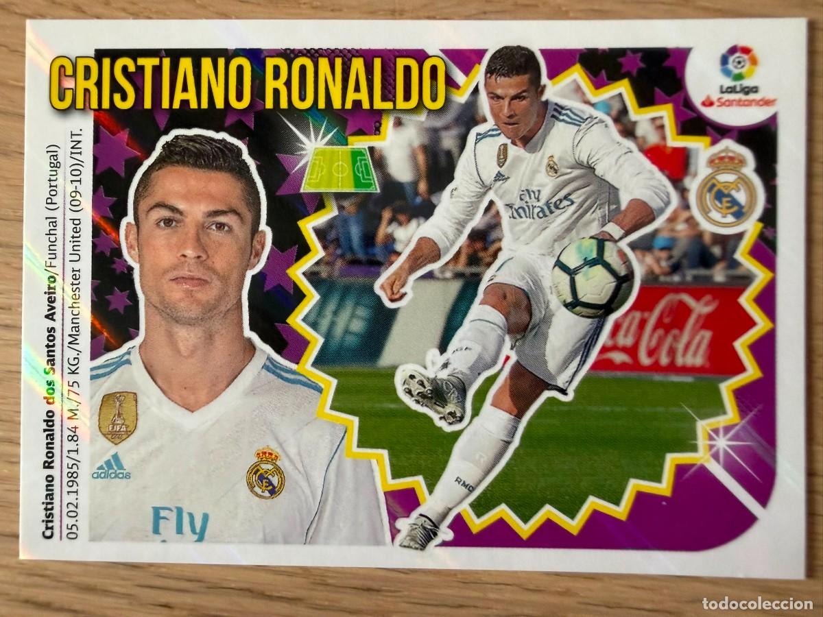 Cromos de f&uacute;tbol: 15 CRISTIANO RONALDO REAL MADRID 18 19 2018 2019 LIGA SANTANDER COLECCIONES ESTE SIN PEGAR STICKER