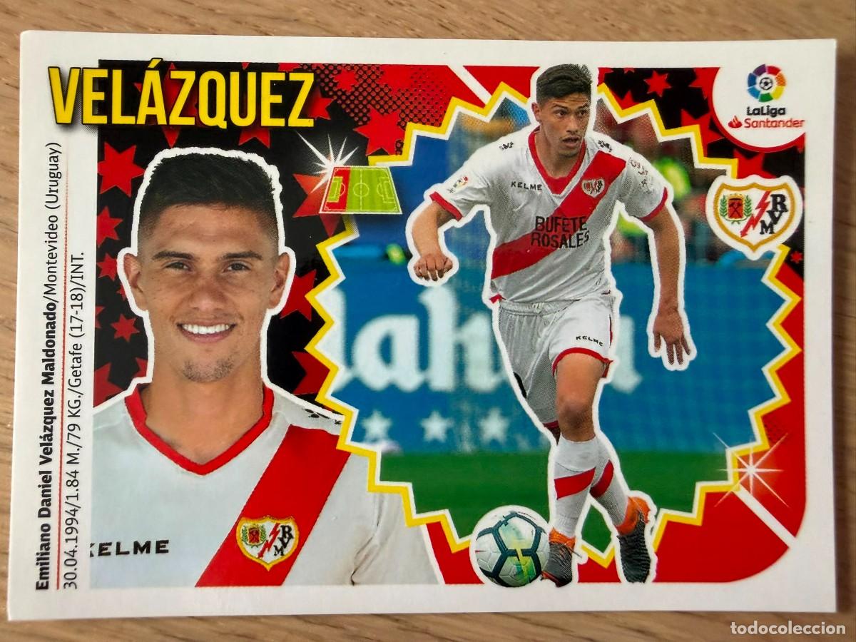 Cromos de f&uacute;tbol: 6 VELAZQUEZ RAYO VALLECANO 18 19 2018 2019 LIGA SANTANDER COLECCIONES ESTE SIN PEGAR STICKER