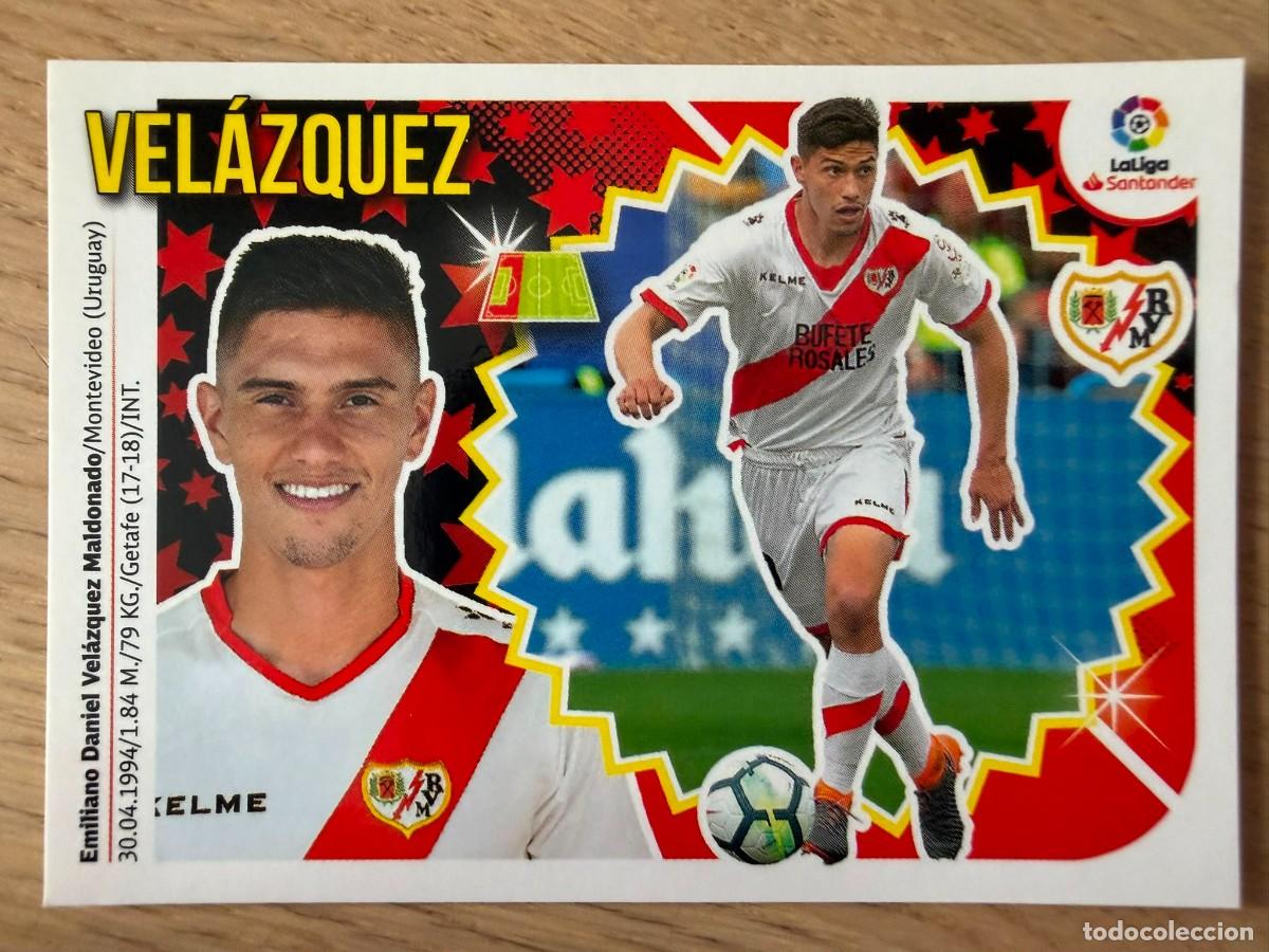 Cromos de f&uacute;tbol: 6 VELAZQUEZ RAYO VALLECANO 18 19 2018 2019 LIGA SANTANDER COLECCIONES ESTE SIN PEGAR STICKER