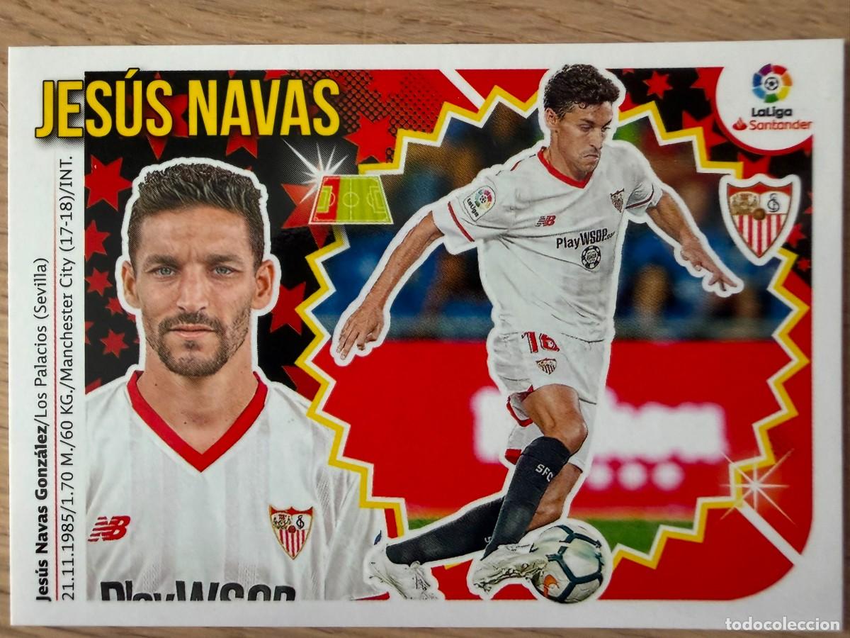 Cromos de f&uacute;tbol: 3 JESUS NAVAS SEVILLA 18 19 2018 2019 LIGA SANTANDER COLECCIONES ESTE SIN PEGAR STICKER