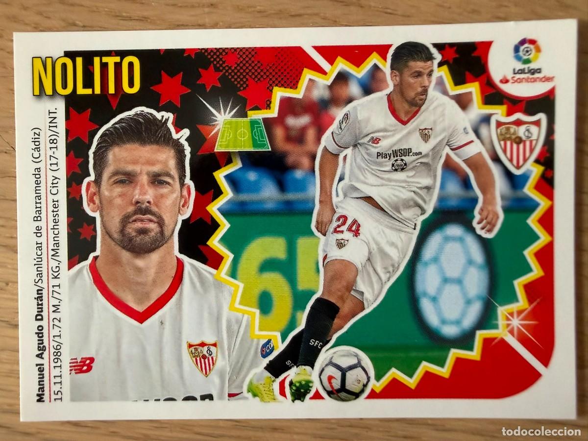 Cromos de f&uacute;tbol: 16 NOLITO SEVILLA 18 19 2018 2019 LIGA SANTANDER COLECCIONES ESTE SIN PEGAR STICKER