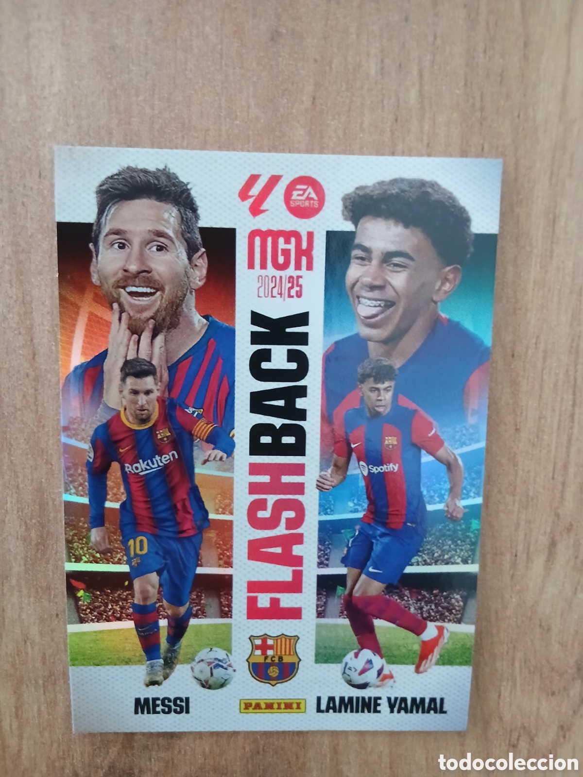 Cromos de f&uacute;tbol: Lamine Yamal & Lionel Messi fc Barcelona