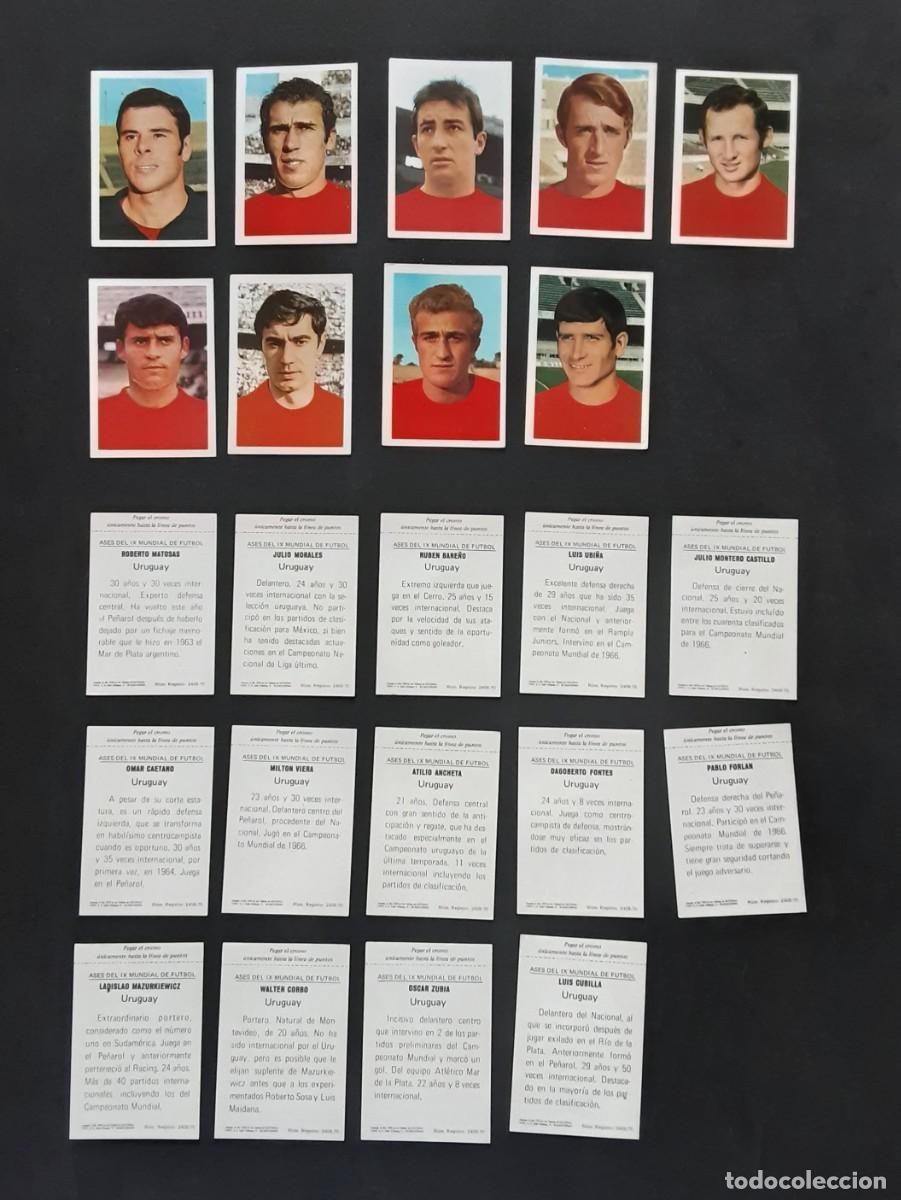 Cromos de f&uacute;tbol: ASES IX MUNDIAL FUTBOL MEXICO 70 # LOTE 198 CROMOS # AMANCIO/GARATE/ BECKENBAUER/TOSTAO/B CHARLTON