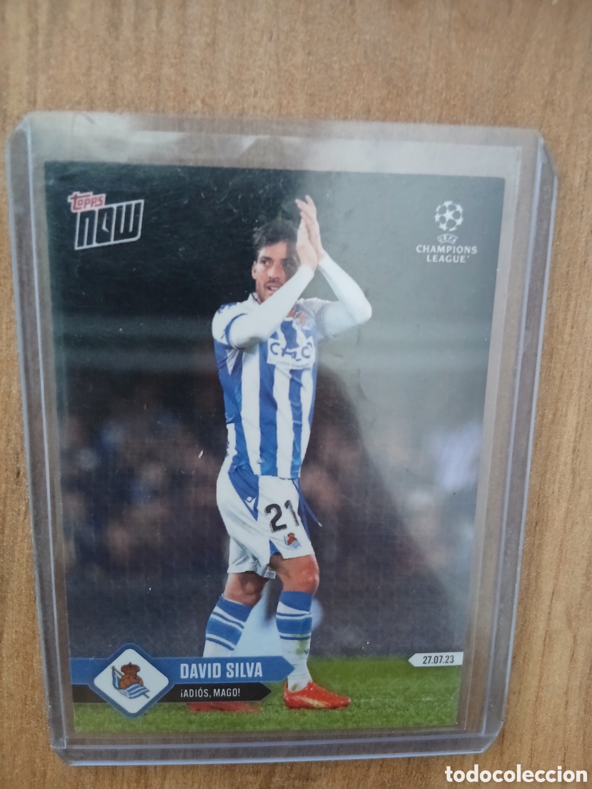 Cromos de f&uacute;tbol: PARALLEL DAVID SILVA (Real Sociedad) &rdquo;Adi&oacute;s, Mago&rdquo; TOPPS NOW UCL 2023 Special Edit
