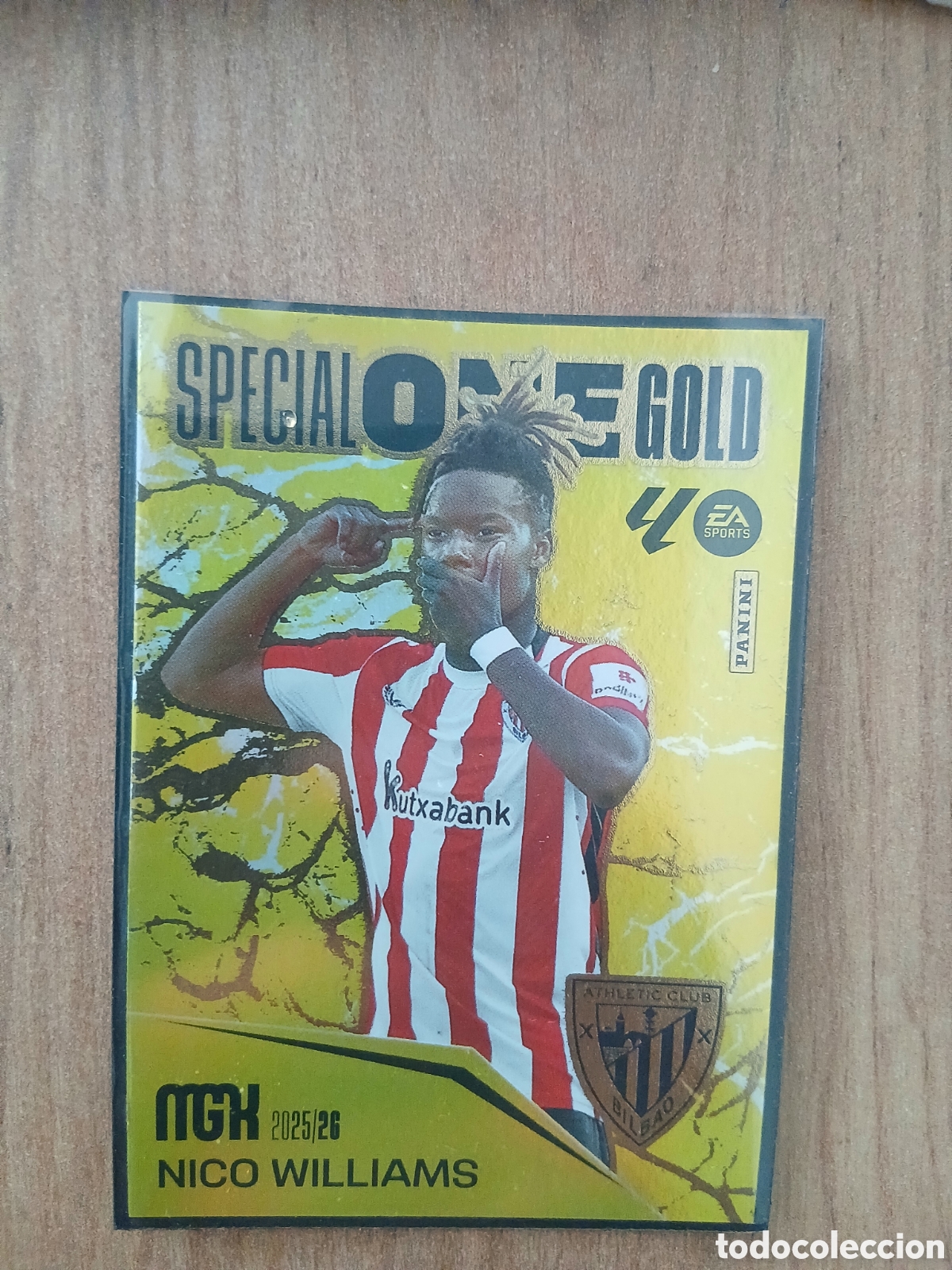 Cromos de f&uacute;tbol: NICO WILLIAMS (SPECIAL ONE GOLD) - ATHLETIC BILBAO - MEGACRACKS 2025-26 - MGK 25/26 (NUEVO)