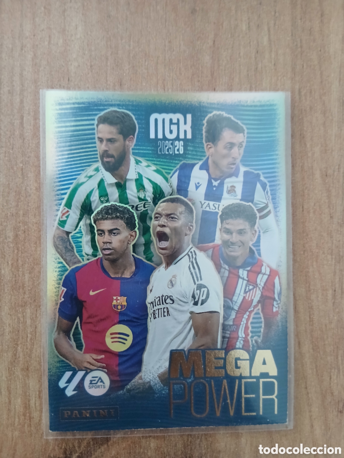Cromos de Futebol: CARD 441 MEGA POWER MEGAPOWER LAMINE YAMAL MBAPP&Eacute; ISCO JULI&Aacute;N LIGA MEGACRACKS MGK 2026 25 26 PANINI
