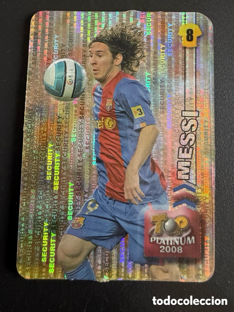 Cromos de f&uacute;tbol: MUNDICROMO 2008. Top Platinum MESSI. Security