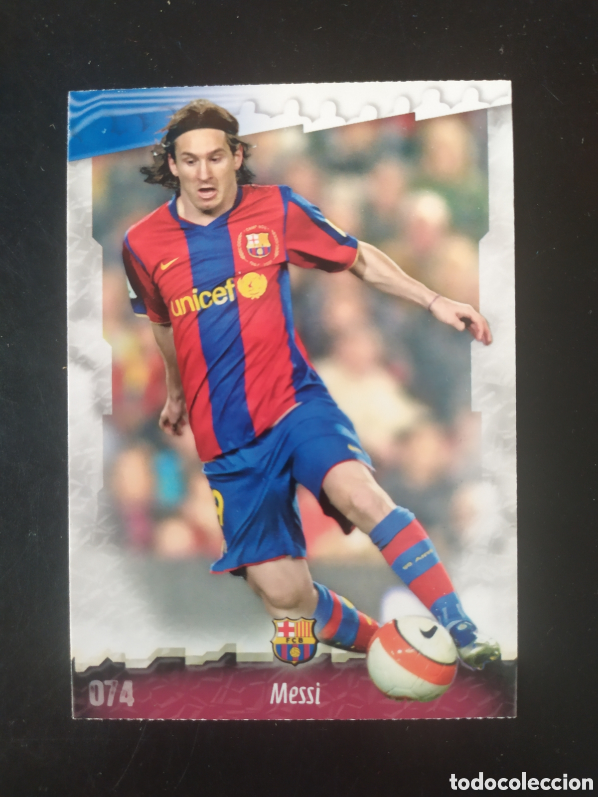 Cromos de Futebol: Mundicromo fichas Liga 2008 2009 08 09 Messi n&deg; 74 Barcelona