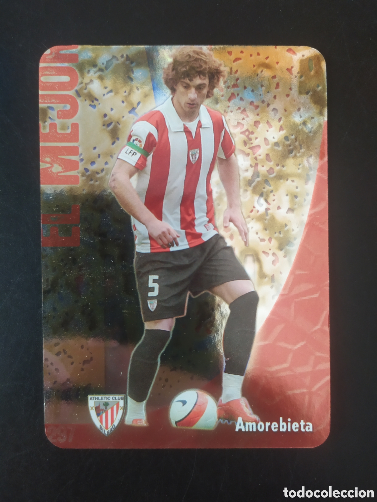 Cromos de f&uacute;tbol: Mundicromo fichas Liga 2008 2009 08 09 Amorebieta brillo liso puntas redondas n&deg; 297 Athletic Bilbao