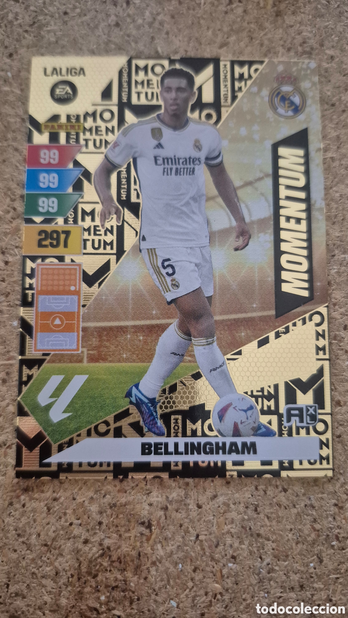 Football Stickers: ADRENALYN XL PANINI 2023-2024 CARD N&ordm; MOMENTUM BELLINGHAM REAL MADRID