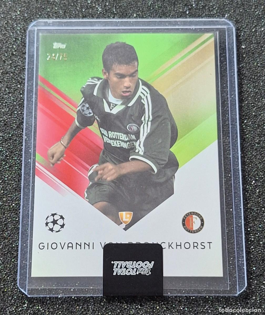 Cromos de f&uacute;tbol: Giovanni Van Bronckhorst Feyenoord Topps Total Football 24/75 Green