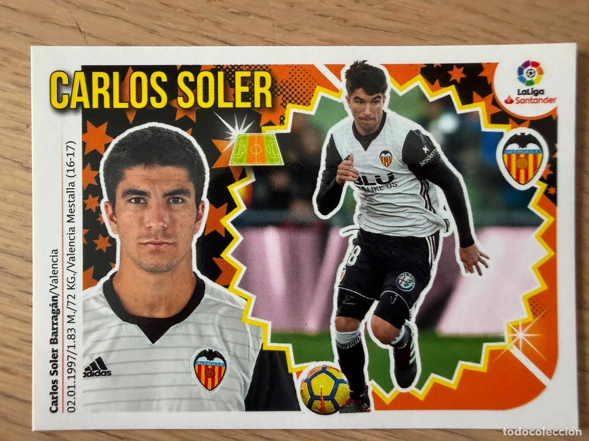 Cromos de f&uacute;tbol: 11 CARLOS SOLER VALENCIA 18 19 2018 2019 LIGA SANTANDER COLECCIONES ESTE SIN PEGAR STICKER