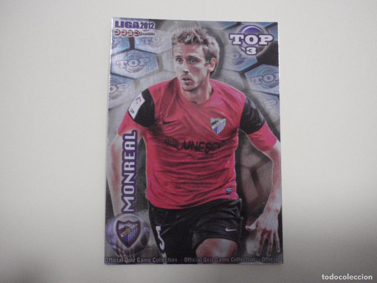Cromos de f&uacute;tbol: 582 MONREAL Osasuna TOP 3 BRILLO AZUL. LAS FICHAS QUIZ DE LA LIGA 2011 2012 MUNDICROMO