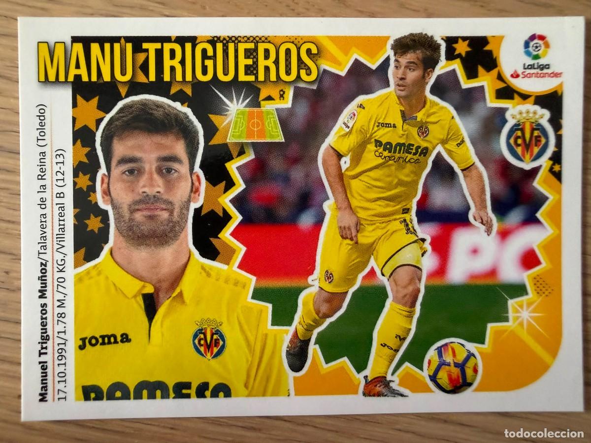 Football Stickers: 9 MANU TRIGUEROS VILLARREAL 18 19 2018 2019 LIGA SANTANDER COLECCIONES ESTE SIN PEGAR STICKER