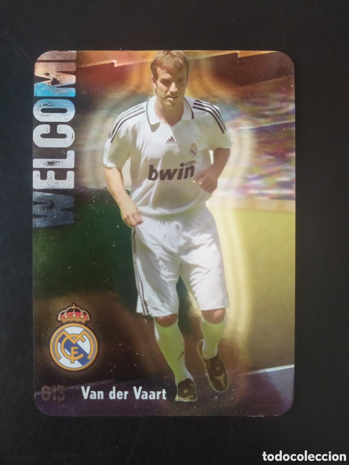Cromos de f&uacute;tbol: Mundicromo fichas Liga 2008 2009 08 09 Van der Vaart welcome brillo n&deg; 613 Real Madrid