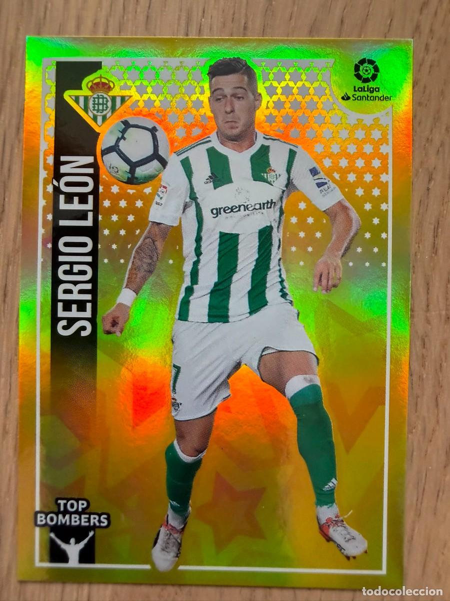 Cromos de f&uacute;tbol: 23 SERGIO LEON BETIS TOP BOMBERS 18 19 2018 2019 LIGA SANTANDER COLECCIONES ESTE SIN PEGAR STICKER