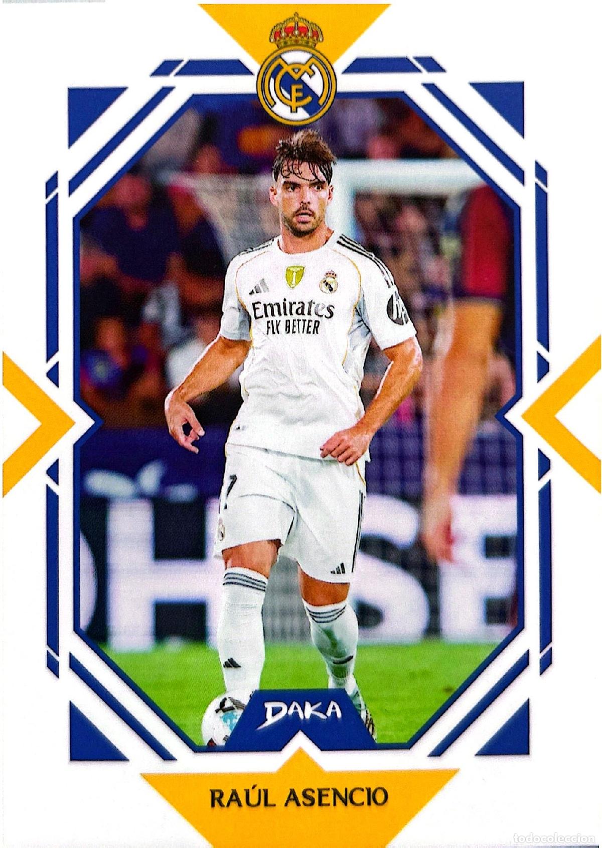 Cromos de f&uacute;tbol: Cromo Ra&uacute;l Asencio Real Madrid C.F. Daka Top Audience 2025-2026