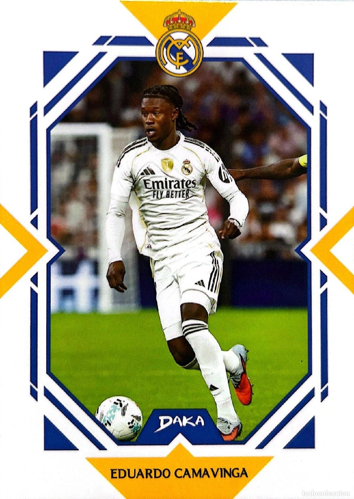 Cromos de f&uacute;tbol: Cromo Eduardo Camavinga Real Madrid C.F. Daka Top Audience 2025-2026