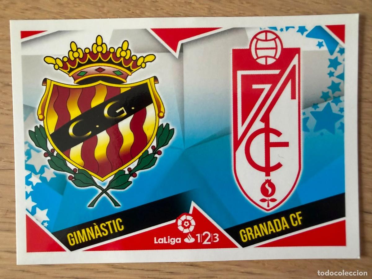 Cromos de f&uacute;tbol: 5 ESCUDO GIMNASTIC GRANADA 18 19 2018 2019 LIGA SANTANDER 123 COLECCIONES ESTE SIN PEGAR STICKER