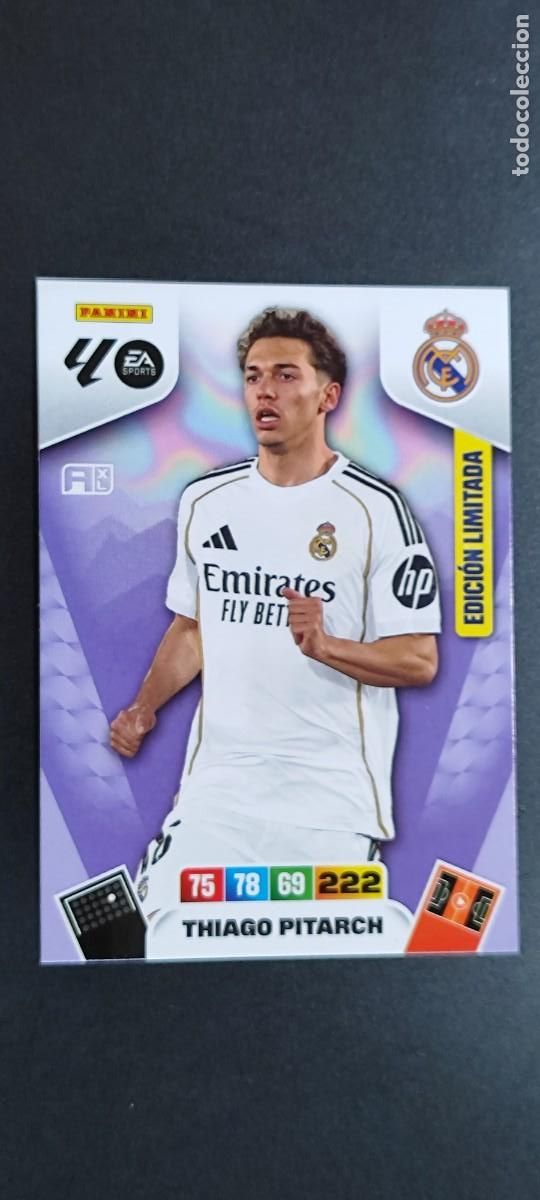 Cromos de Futebol: ADRENALYN XL LA LIGA 25/26 CARD EDICION LIMITADA THIAGO PITARCH REAL MADRID # PANINI