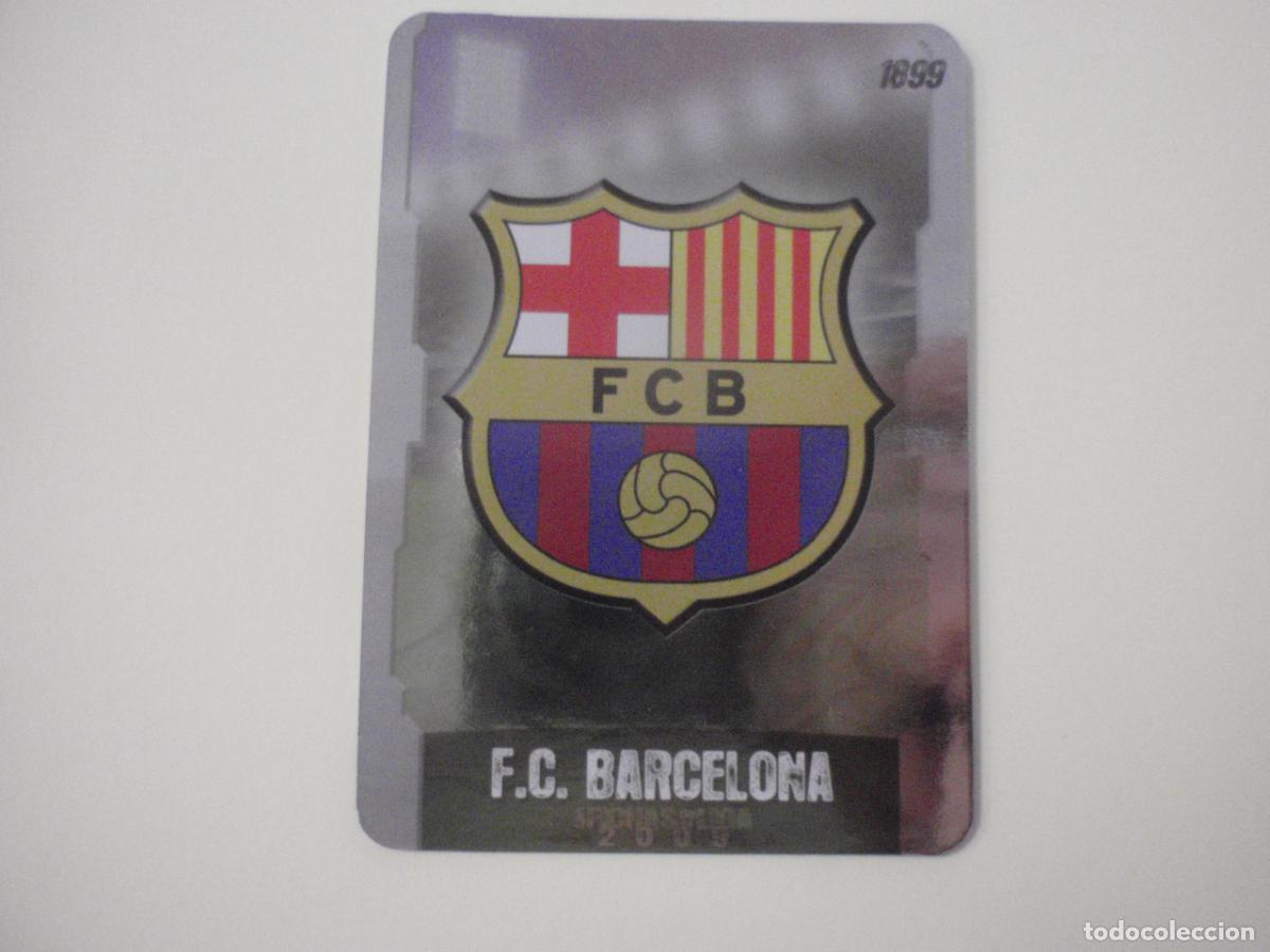 Cartes &agrave; collectionner de Football: 55 Escudo Barcelona BRILLO LISO Puntas redondas. FICHAS QUIZ DE LA LIGA 2008 2009 MUNDICROMO 08 09