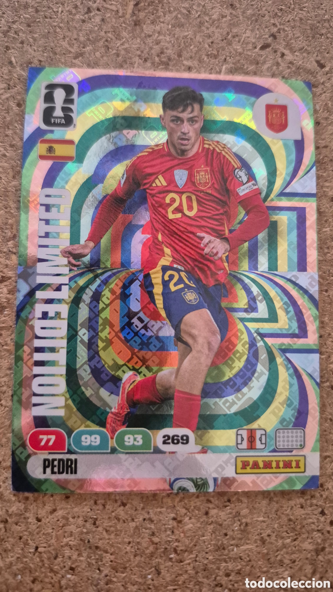 Cromos de f&uacute;tbol: CROMO CARD ADRENALYN MUNDIAL WORLD CUP 2026 LIMITED EDITION PEDRI ESPA&Ntilde;A
