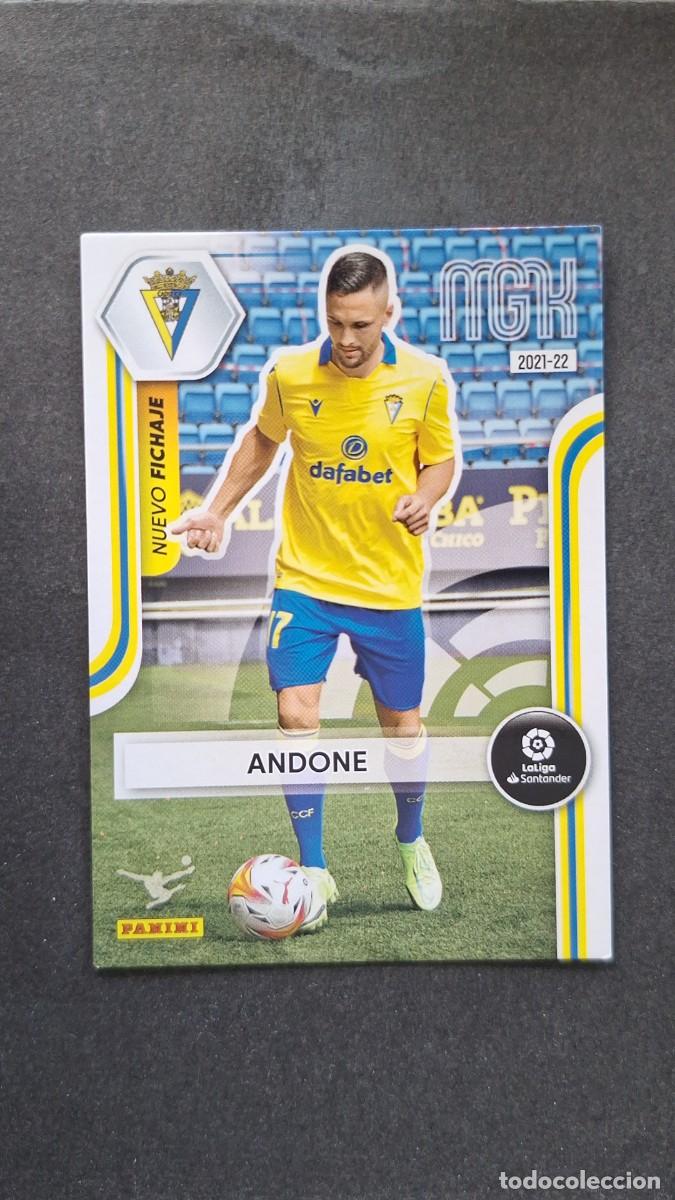 Cromos de f&uacute;tbol: L1 ANDONE CADIZ C. F. NUEVO FICHAJE 486 PANINI MEGACRACKS 2021 2022 21 22