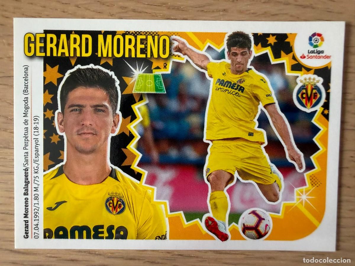 Cromos de f&uacute;tbol: GERARD MORENO FICHAJE 3 VILLARREAL 18 19 2018 2019 LIGA SANTANDER COLECCIONES ESTE SIN PEGAR STICKER