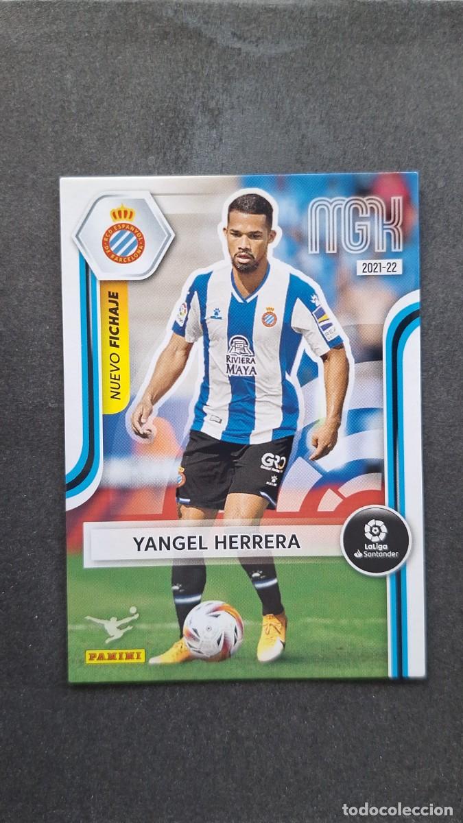 Cromos de f&uacute;tbol: L1 YANGEL HERRERA R. C. D. ESPA&Ntilde;OL NUEVO FICHAJE 489 PANINI MEGACRACKS 2021 2022 21 22