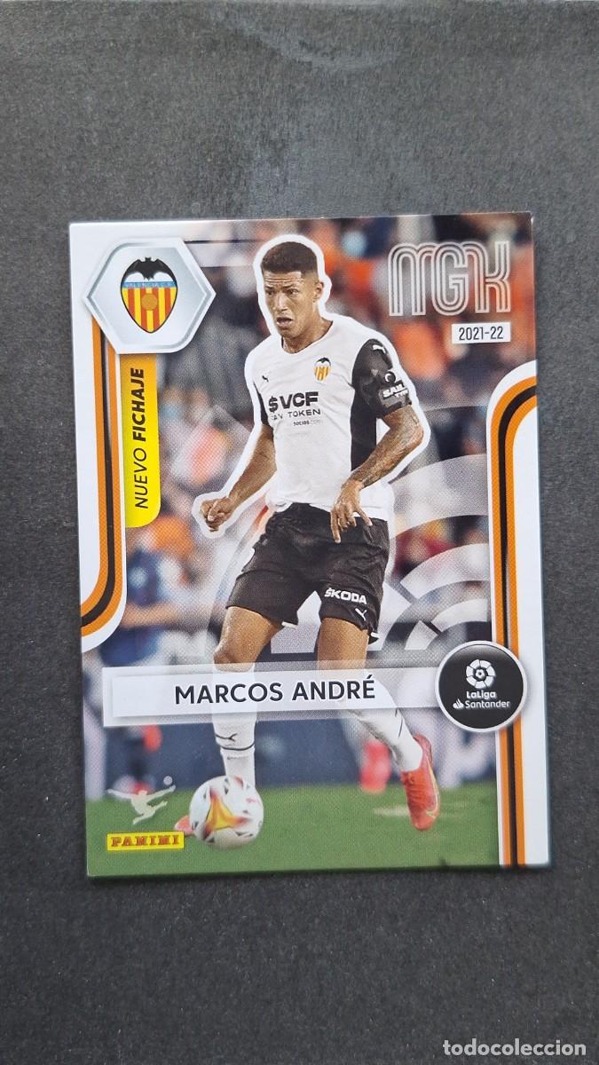 Cromos de f&uacute;tbol: L1 MARCOS ANDRE VALENCIA C. F. NUEVO FICHAJE 491 PANINI MEGACRACKS 2021 2022 21 22